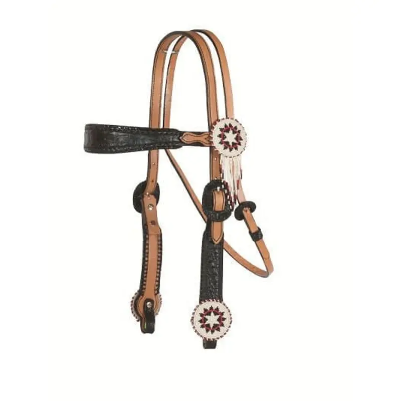 Alamo Saddlery Beaded Concho with Fringe Tack
