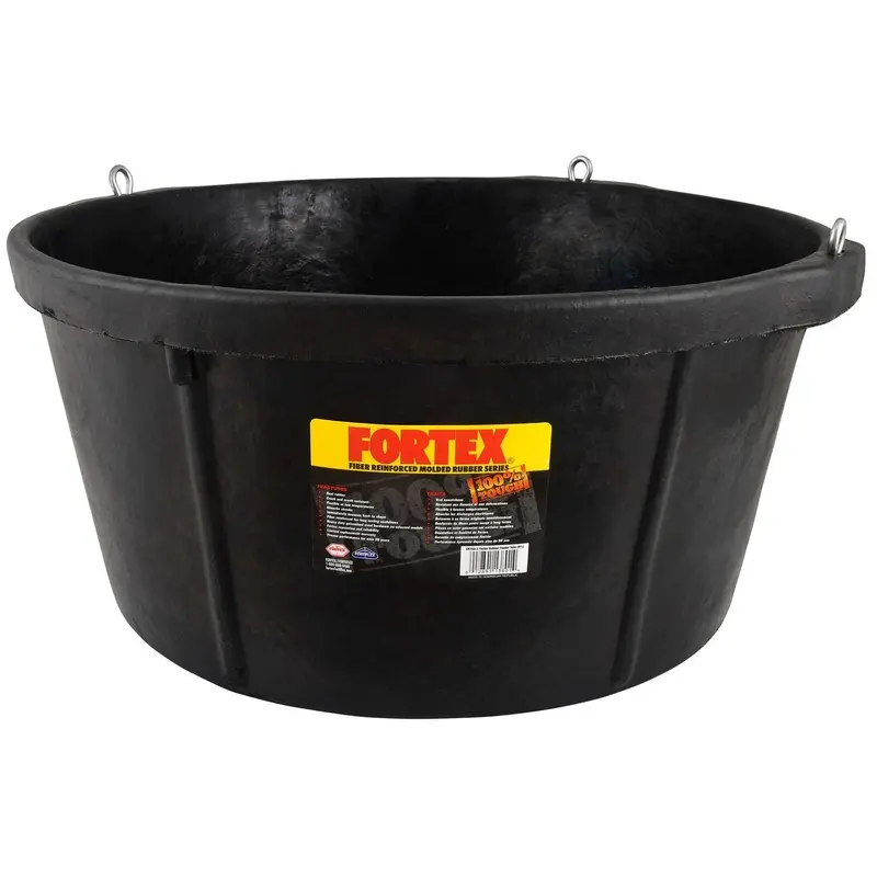 Fortex Rubber Corner Feeder Tub, 6.5 gallon
