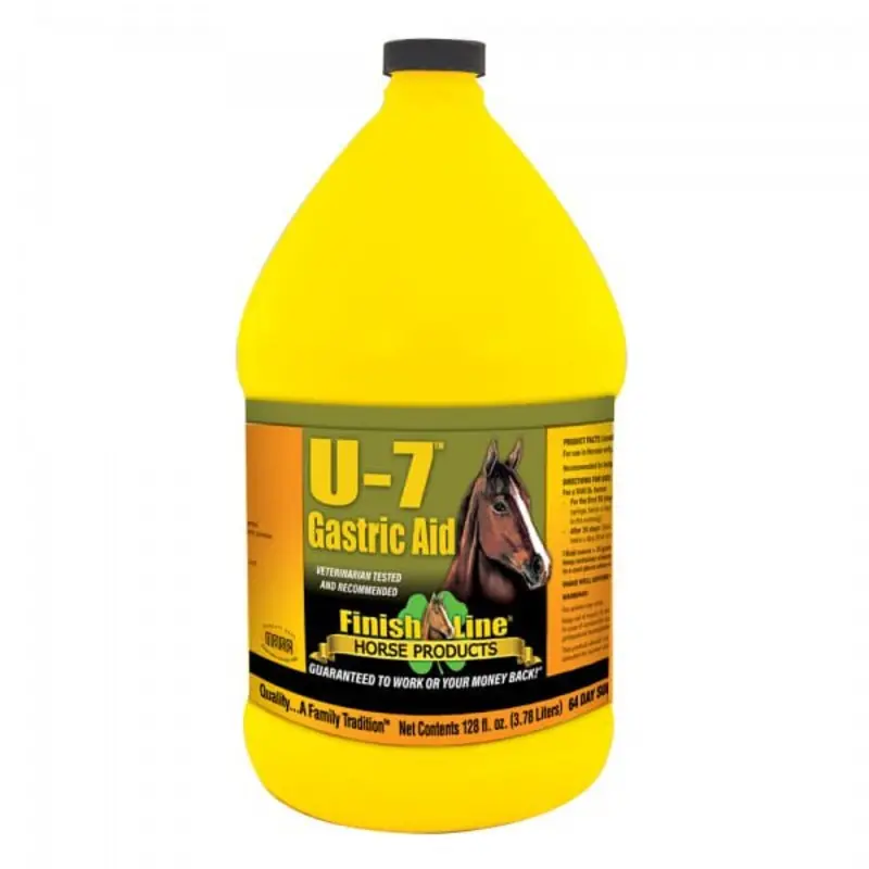 U-7 Gastric Aid Liquid Digestive Supplement for Horses, Gallon