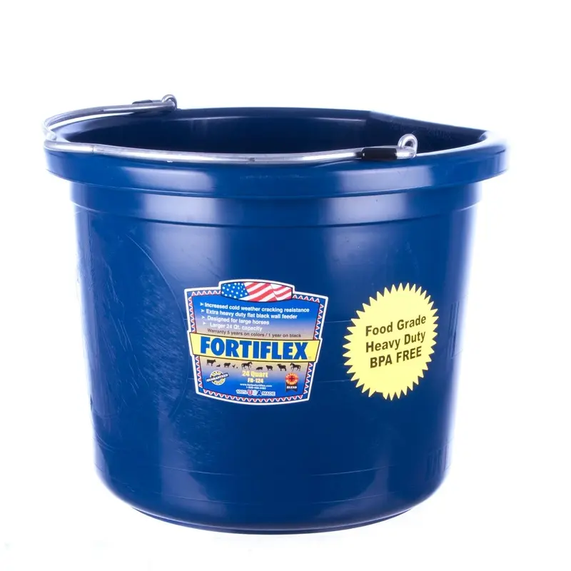 Fortiflex Flat-Back Plastic Bucket 24 qt (6 gallon)