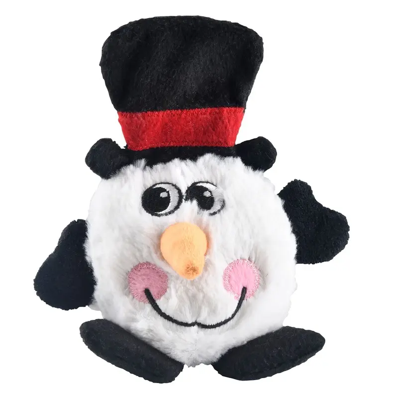 Jeffers Christmas Character Plush Orbs Squeaker Dog Toy