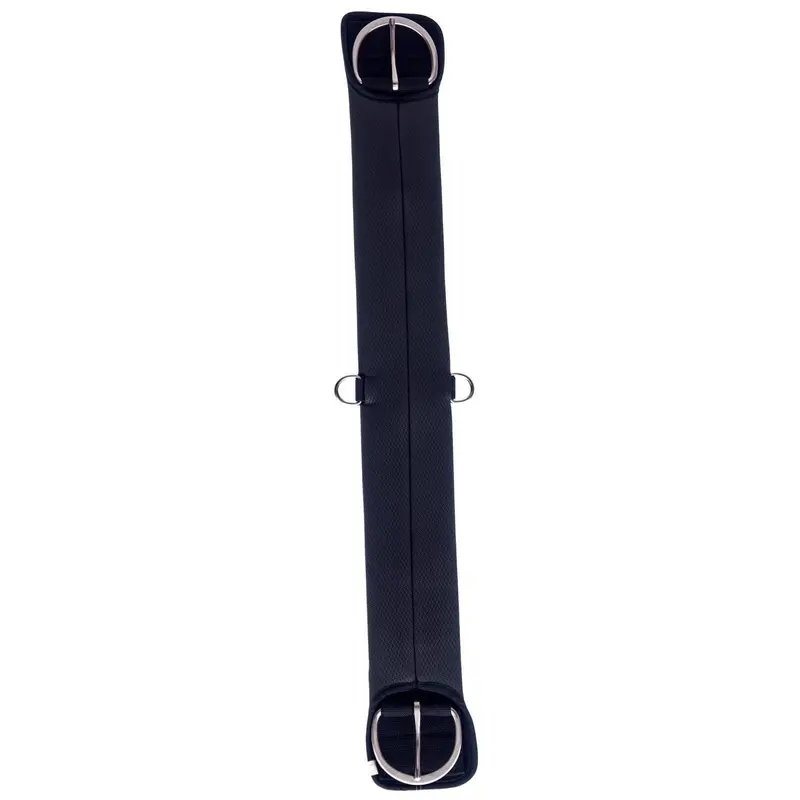Jeffers Equine Straight Western PVC Cinch with Stainless Steel Hardware, Black
