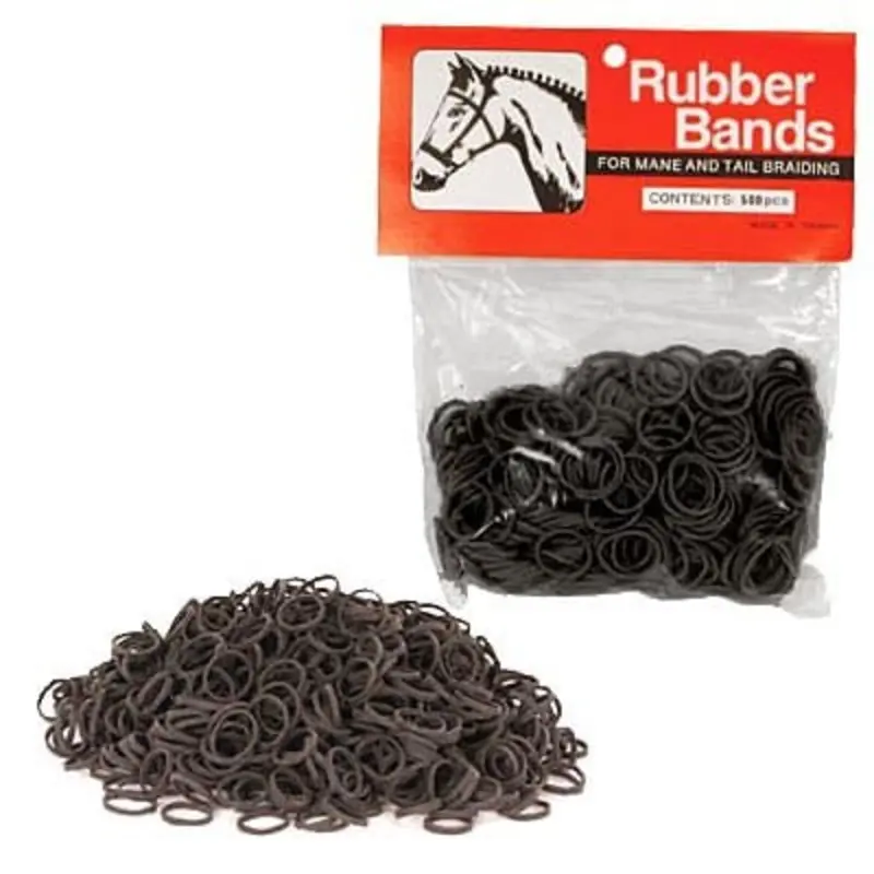 Jeffers Rubber Horse Braiding Bands for Horse Mane & Tail Braiding, 500 ct