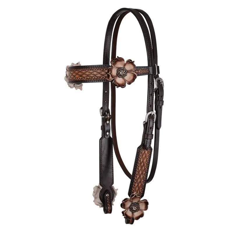 Circle Y Dusty Rose Vintage Browband Headstall, Full