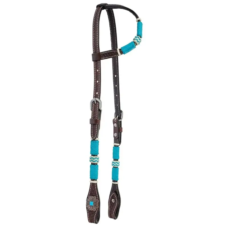 Circle Y Turquoise Round Up One Ear Headstall, Full