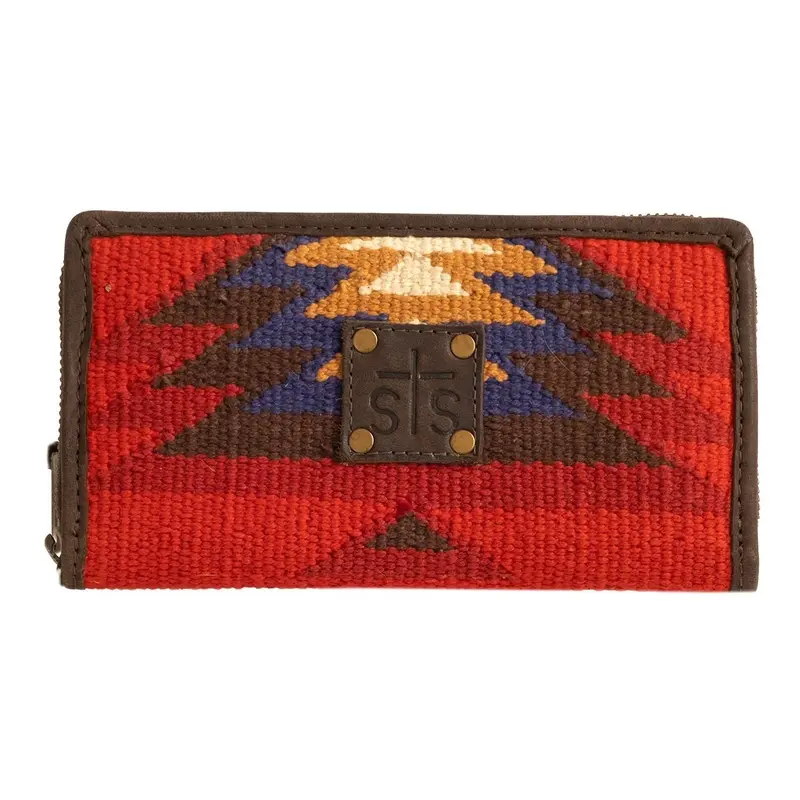 STS Crimson Sun Ladies' Western Bifold Zip-Around Wallet