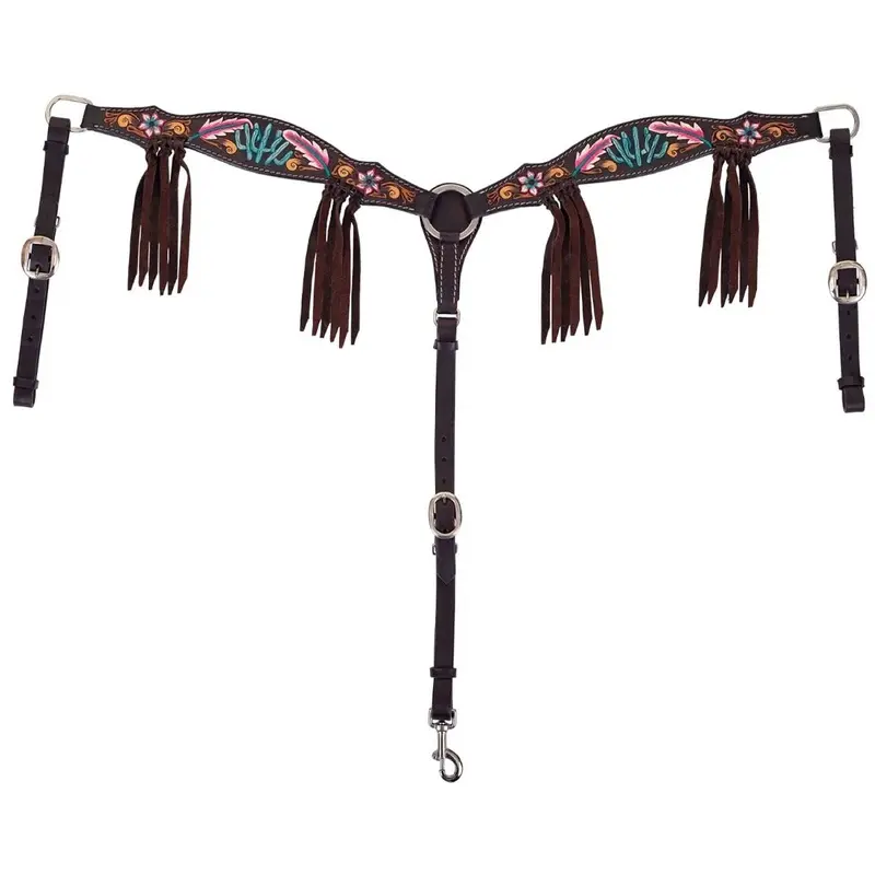 Circle Y Desert Flower Breast Collar, Full