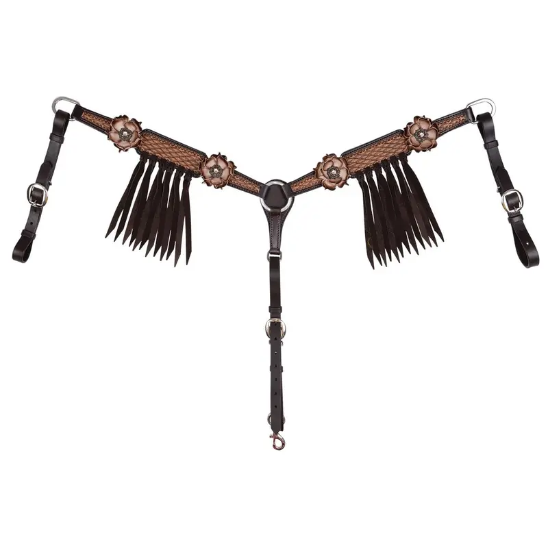 Circle Y Dusty Rose Vintage Breast Collar, Full