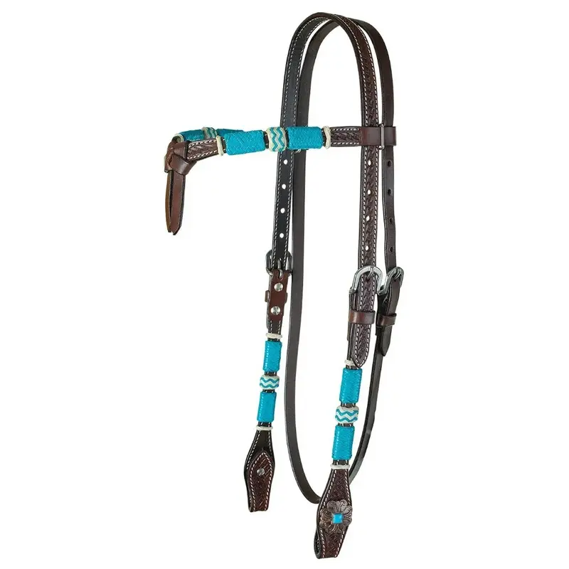Circle Y Turquoise Round Up Browband Headstall, Full