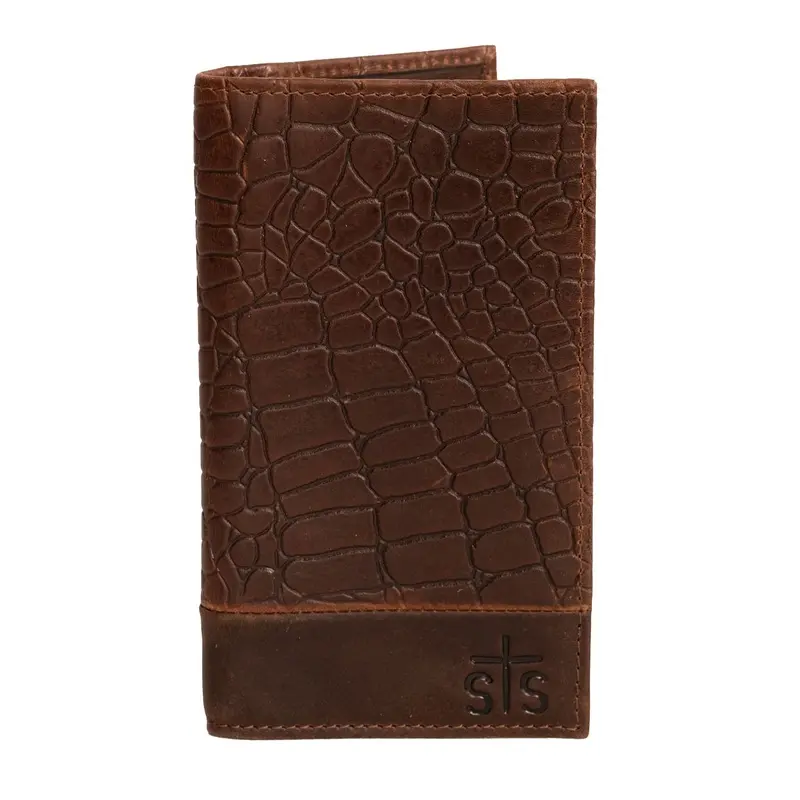 STS Men's Croc Long Bifold Wallet