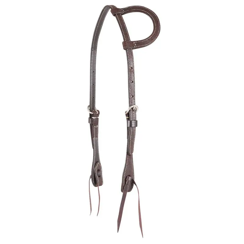 Martin Saddlery Slip Ear Headstall Roughout, Chocolate
