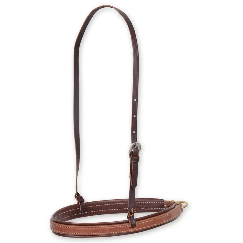 Martin Saddlery Stitched Harness Leather Noseband with Latigo Liner, Natural