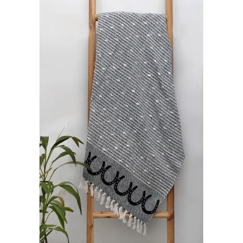 Horsehoes Cotton Throw