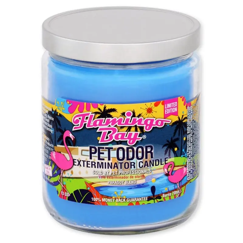 Pet Odor Exterminator Candle, Flamingo Bay, 13 oz