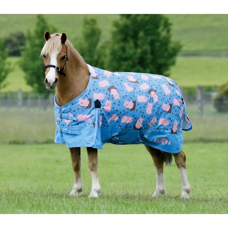 Saxon 600D Pony Standard Neck Blanket, Medium, Pig Print