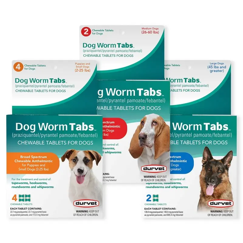 Dog Worm Tabs, Chewable Tablets