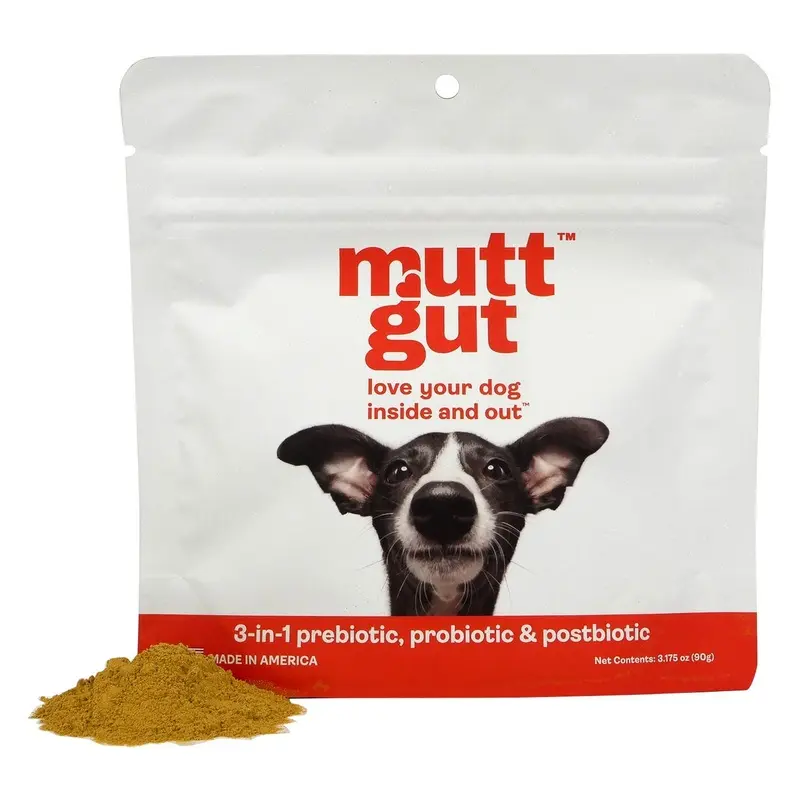 Mutt Gut 3-in-1 Pre + Pro + Postbiotic Supplement for Dogs