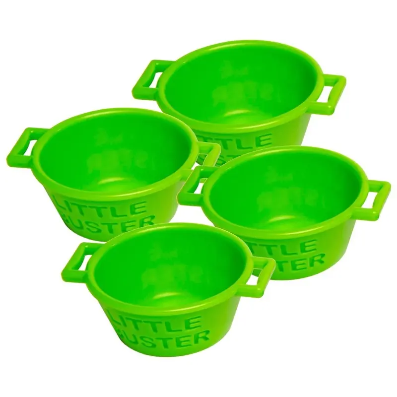 Little Buster Feed Pans, Green, 4 pk