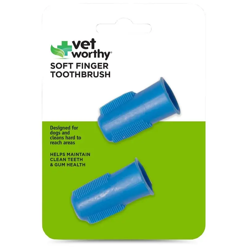 Vet Worthy Pet Fingerbrush, 2 pk