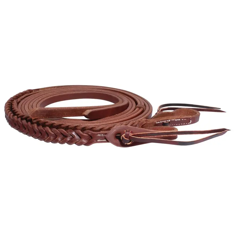 Professional's Choice Ranch Bleeding Heart Split Reins, Heavy Oil