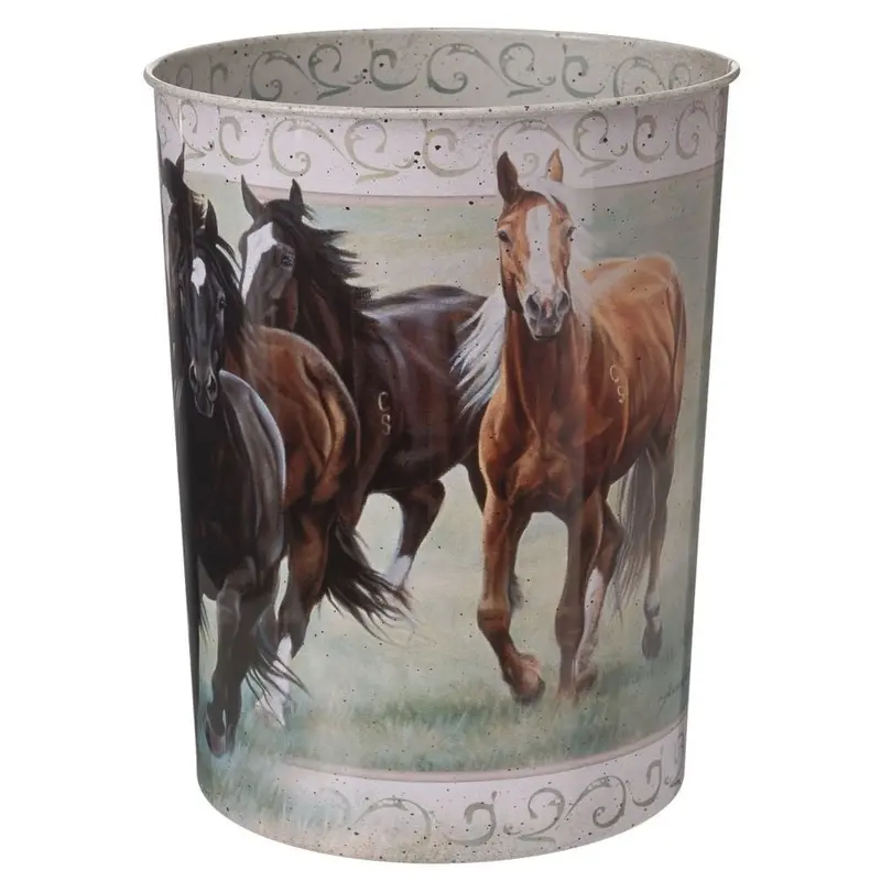 Running Horse Wastebasket