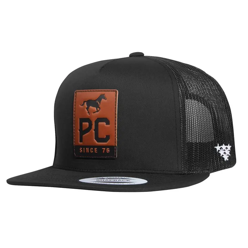 PC Flat Trucker Hat, Black
