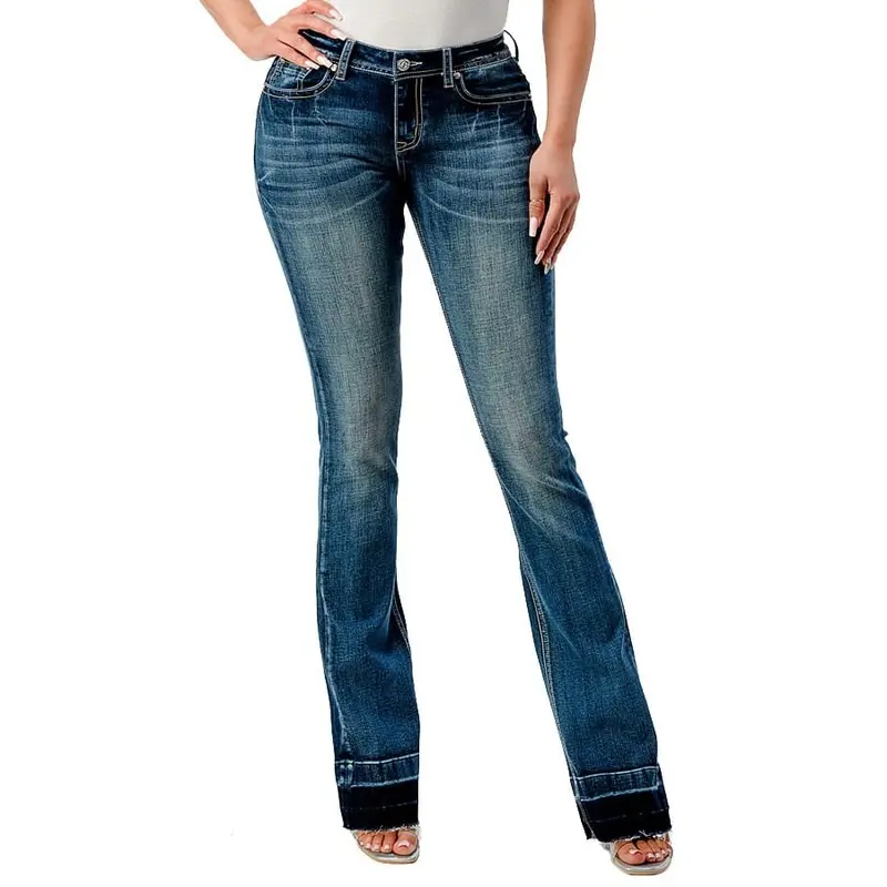 Grace in LA 3D Horse Mid Rise Bootcut Jeans