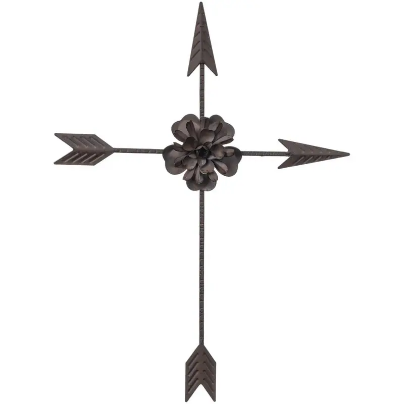 Arrow Cross with Flower Wall Hanging