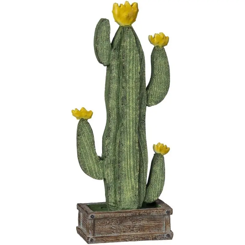 Tabletop Cactus with Yellow Blooms