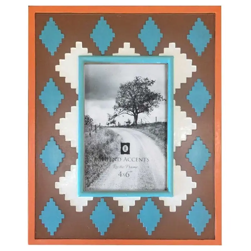 Aztec Pattern Picture Frame, 4" x 6"