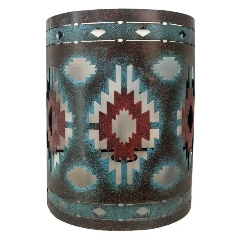 Colorful Aztec Rustic Southwestern Wall Sconce