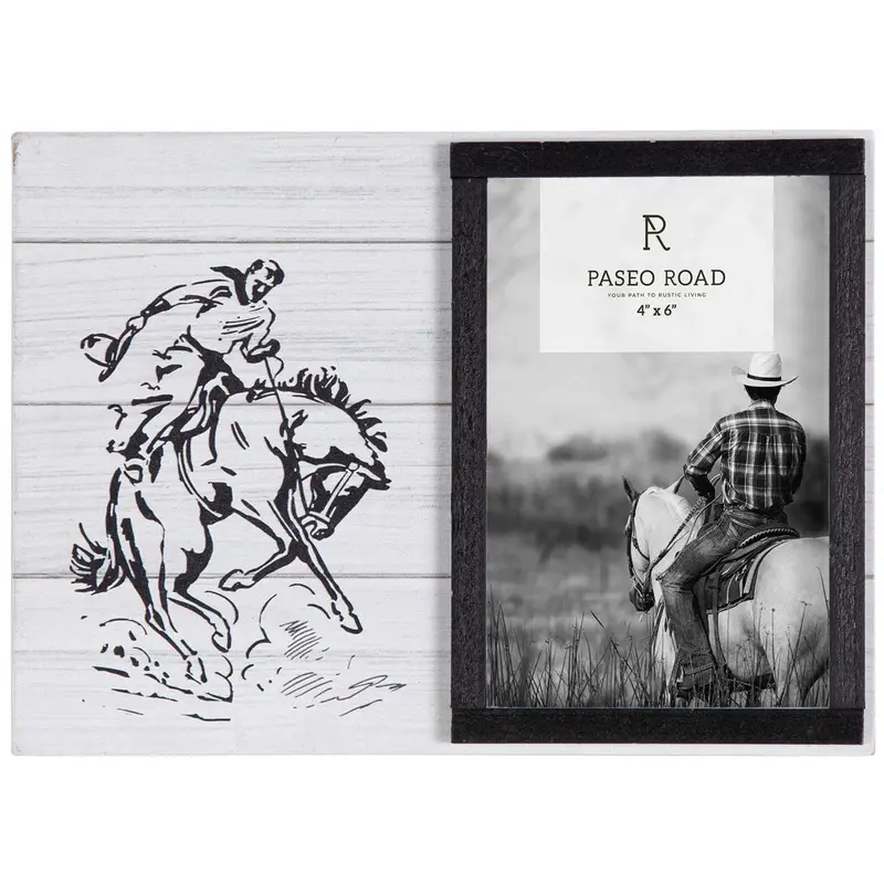 Ranch Life Bronc Rider Picture Frame, 4" x 6"
