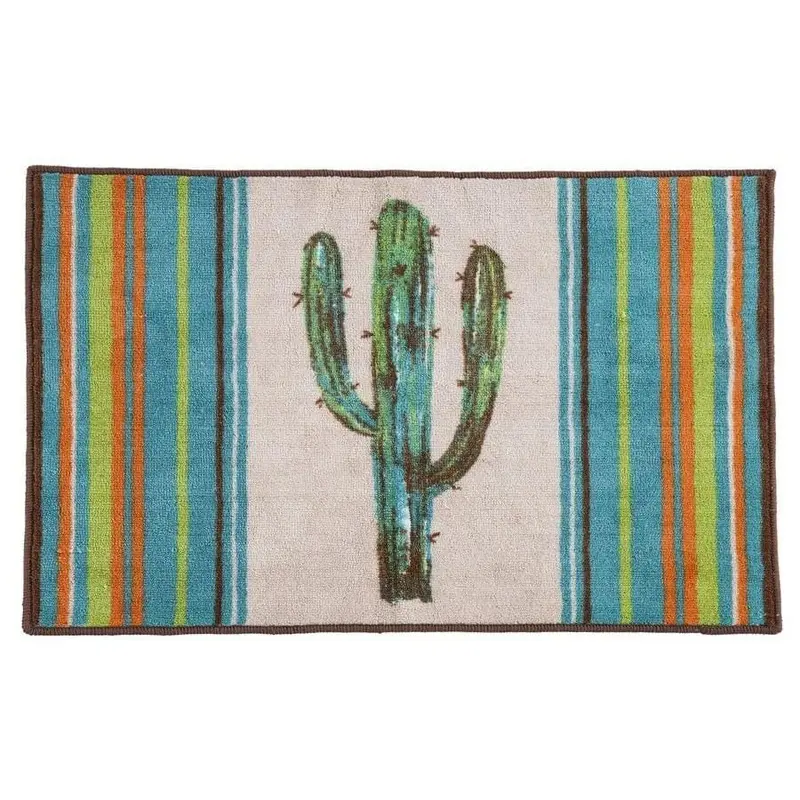 Serape Colorful Cactus Rug, 24" x 36"