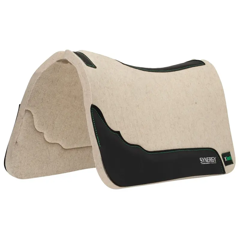 Smarty x Synergy Contoured Steam Pressed 100% Merino Wool Felt Performance Saddle Pad