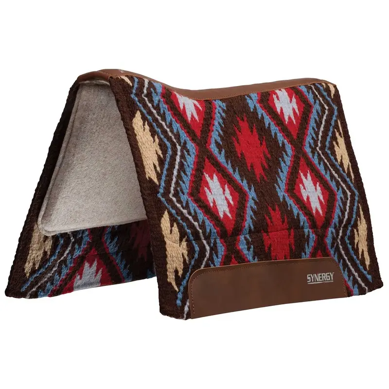 Synergy Contoured Performance Saddle Pad, Wool Blend Felt Lined, Firestorm