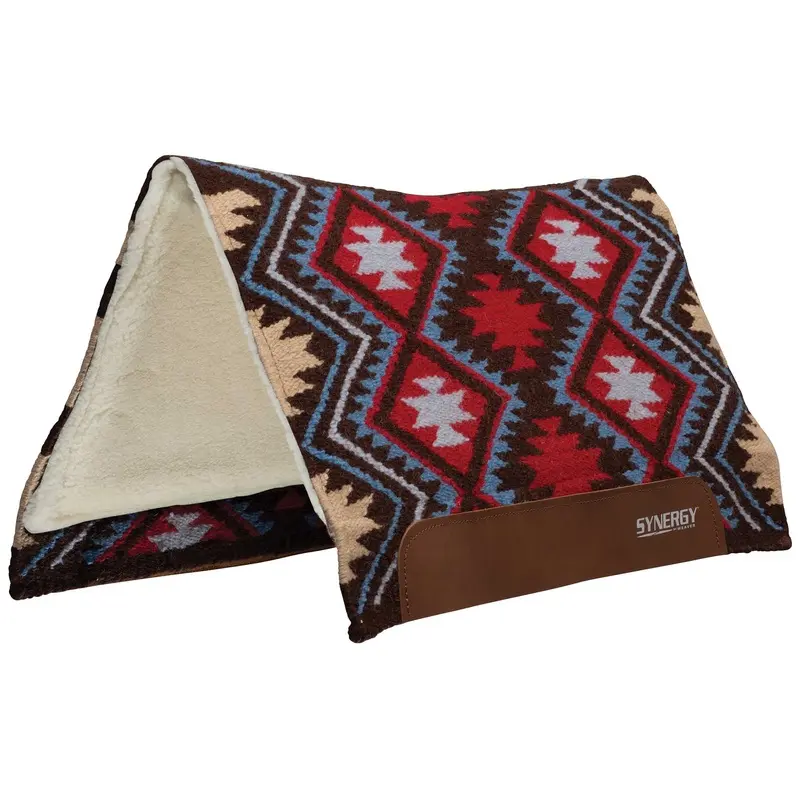 Synergy Flex Contoured Performance Saddle Pad, Merino Fleece Lined, 33"x38", Firestorm