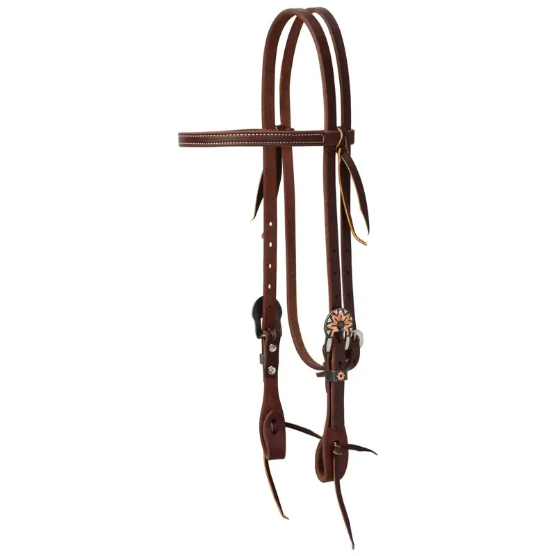 Weaver Working Tack Copper Flower Browband Headstall