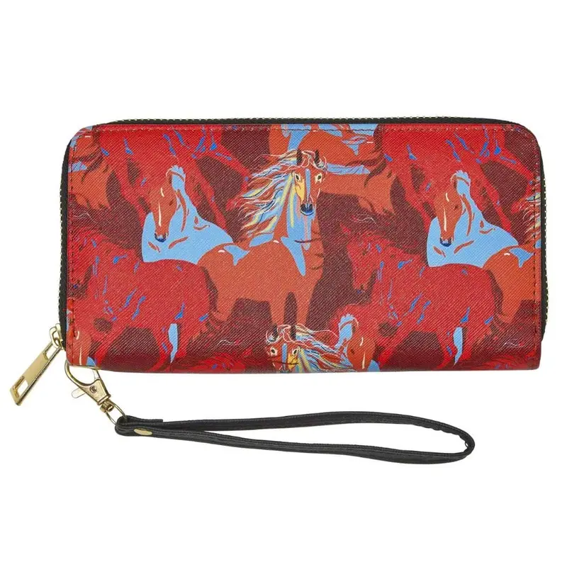 Colorful Horses Clutch Wallet