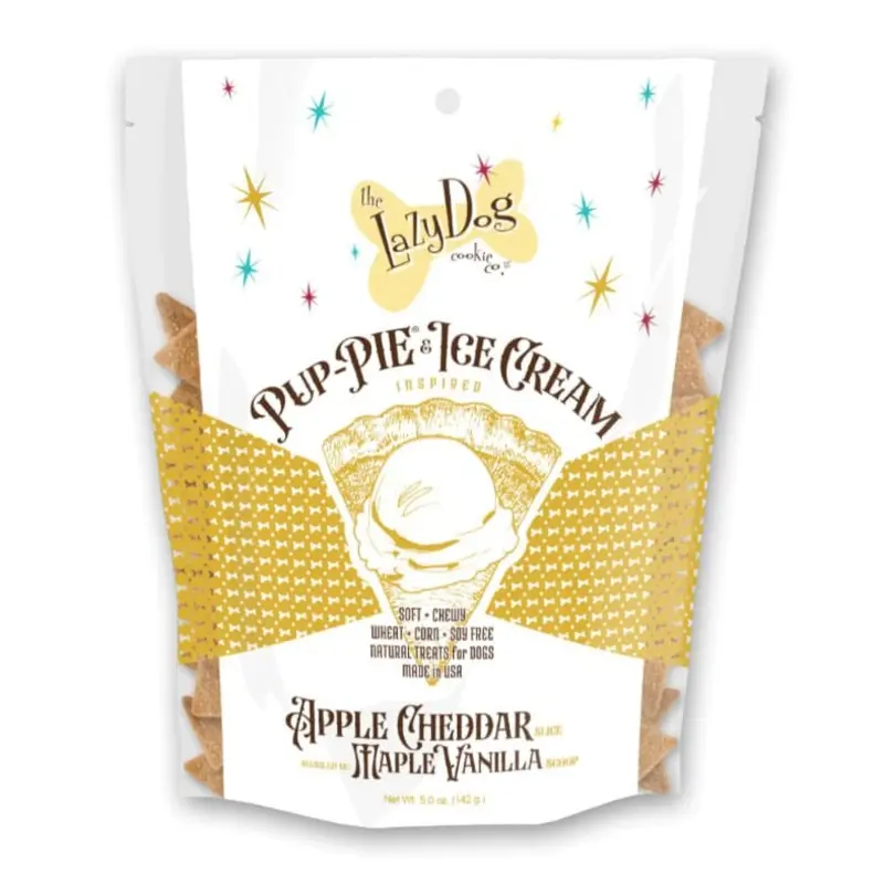 Pup-Pie & Ice Cream Inspired Slices Apple Cheddar w/Maple & Vanilla