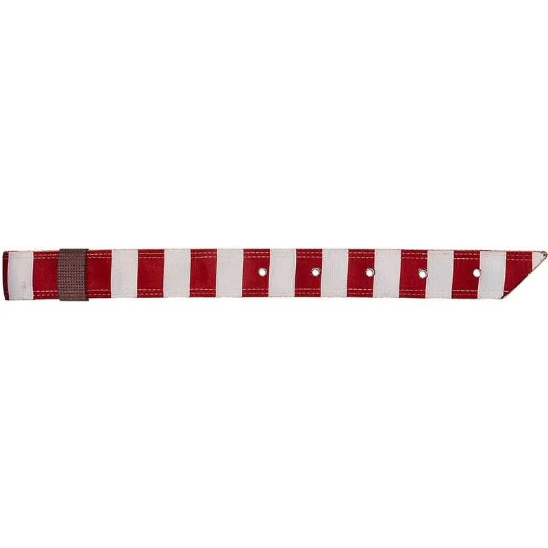 Mustang Red & White Stripes Print Nylon Off Billet, 20" L