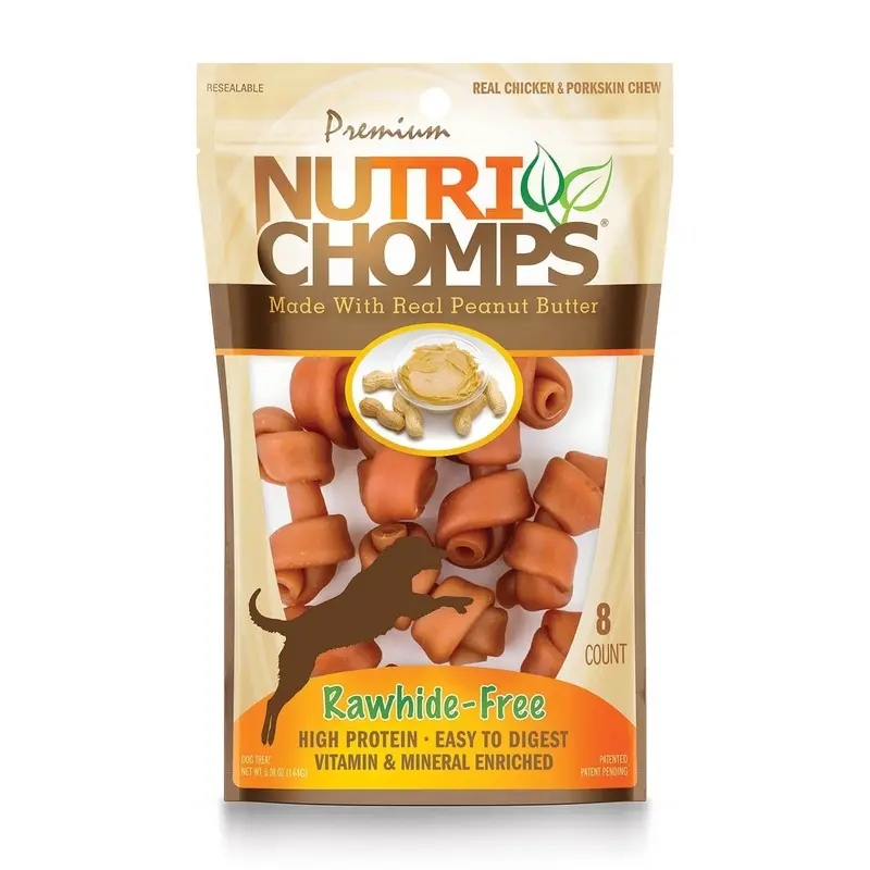 NutriChomps Peanut Butter Mini Knot, 8 ct