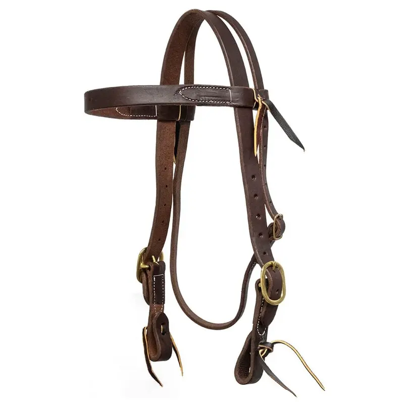 Jeffers Poplar Head Premium Oiled Harness Leather 1"W Browband Headstall