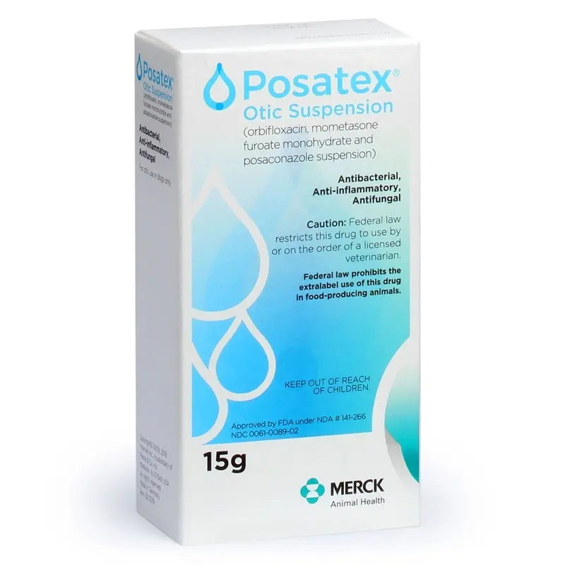 Rx Posatex Otic Suspension for Dogs, 15 gm Bottle