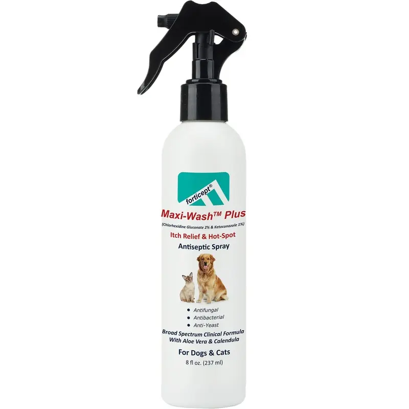 Forticept Maxi-Wash Plus Itch & Hot Spot Spray, 8 oz