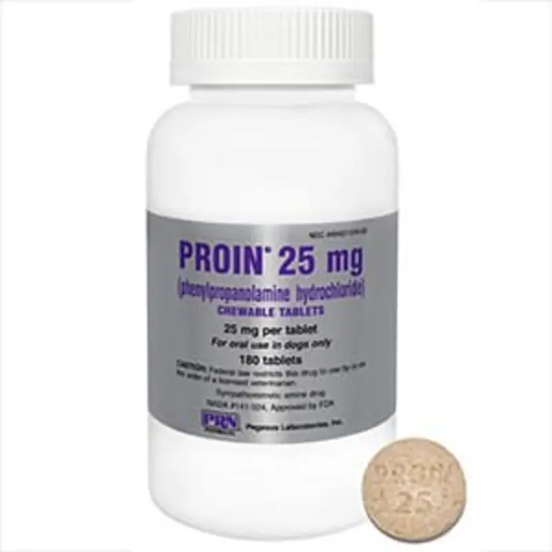 Rx Proin (phenylpropanolamine hydrochloride) Chewable Tablets for Dogs
