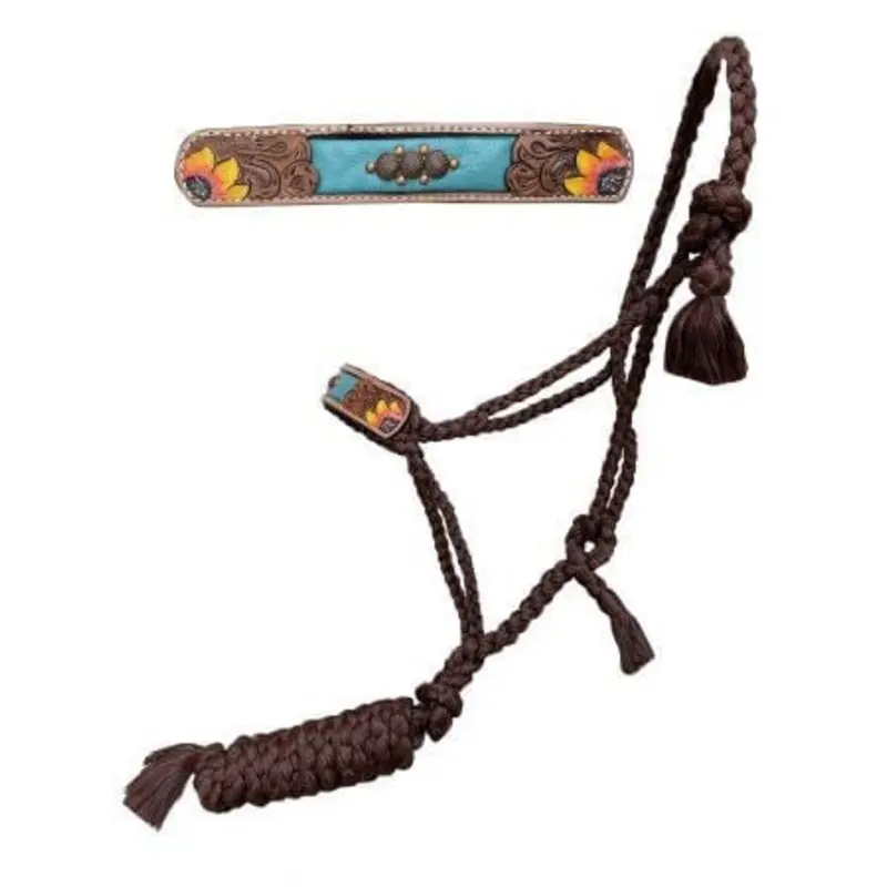 Mule Tape Halter with Flower Nose
