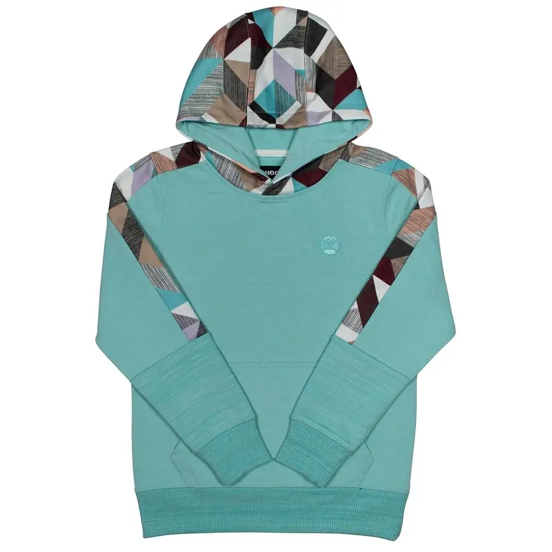 Hooey Canyon Ladies' Hoodie, Turquoise/Multi