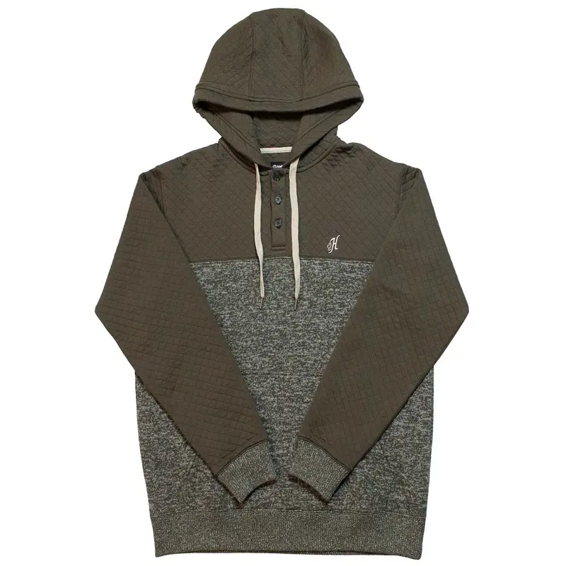 Hooey Jimmy Men's Hoodie, Brown Quilted