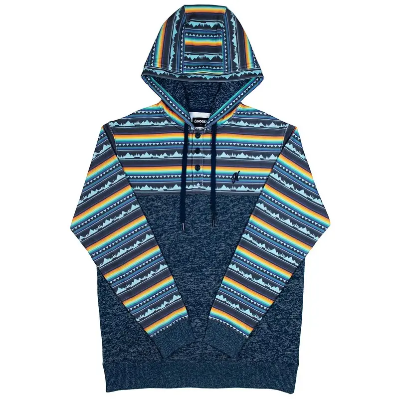 Hooey Jimmy Men's Hoodie, Navy & Stripe