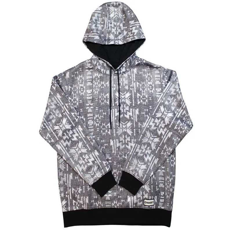 Hooey Mesa Men's Hoodie, Gray/White